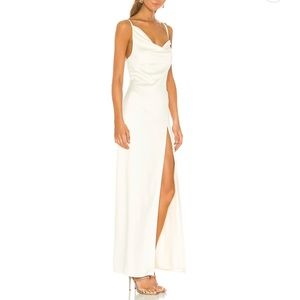 Revolve Camila Coelho Reyna Maxi Dress in Pearl White